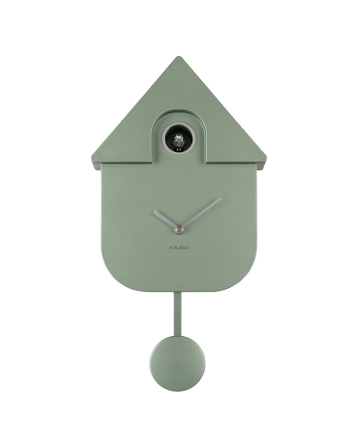 Karlsson koekoeksklok Modern Cuckoo, jungle groen abs metallic, vooraanzicht
