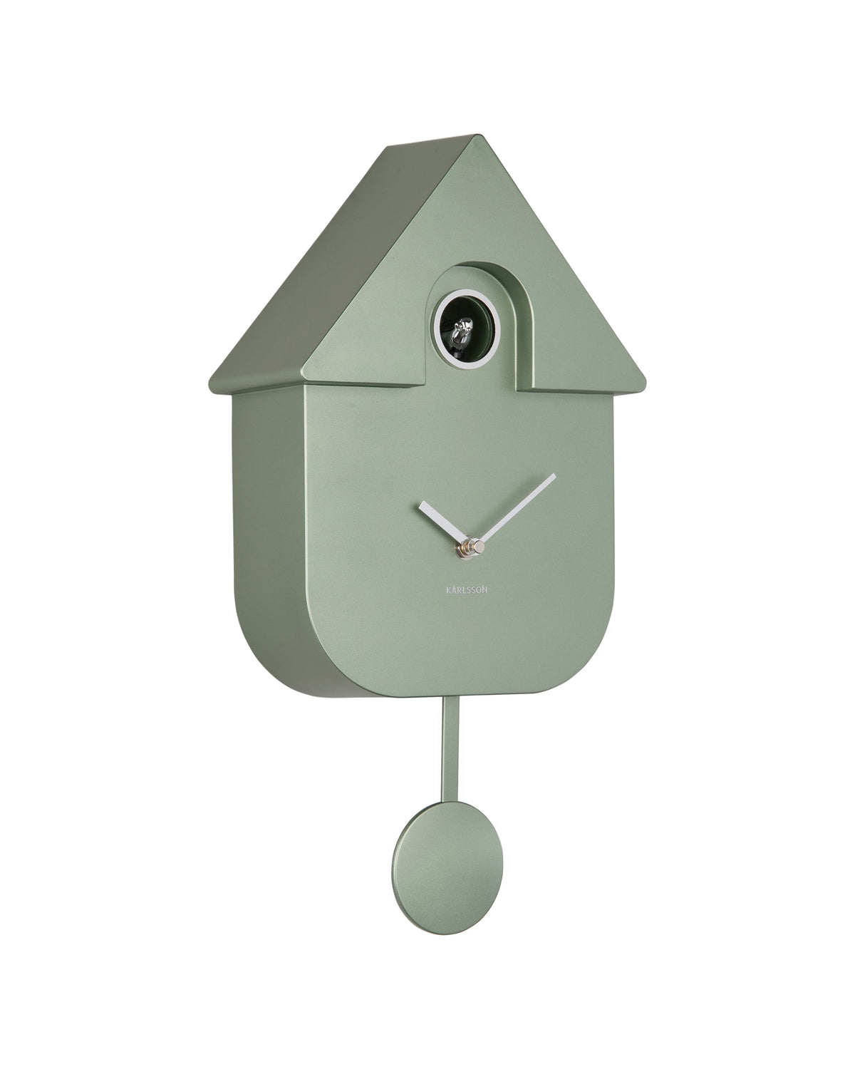 Karlsson koekoeksklok Modern Cuckoo, jungle groen abs metallic, vooraanzicht