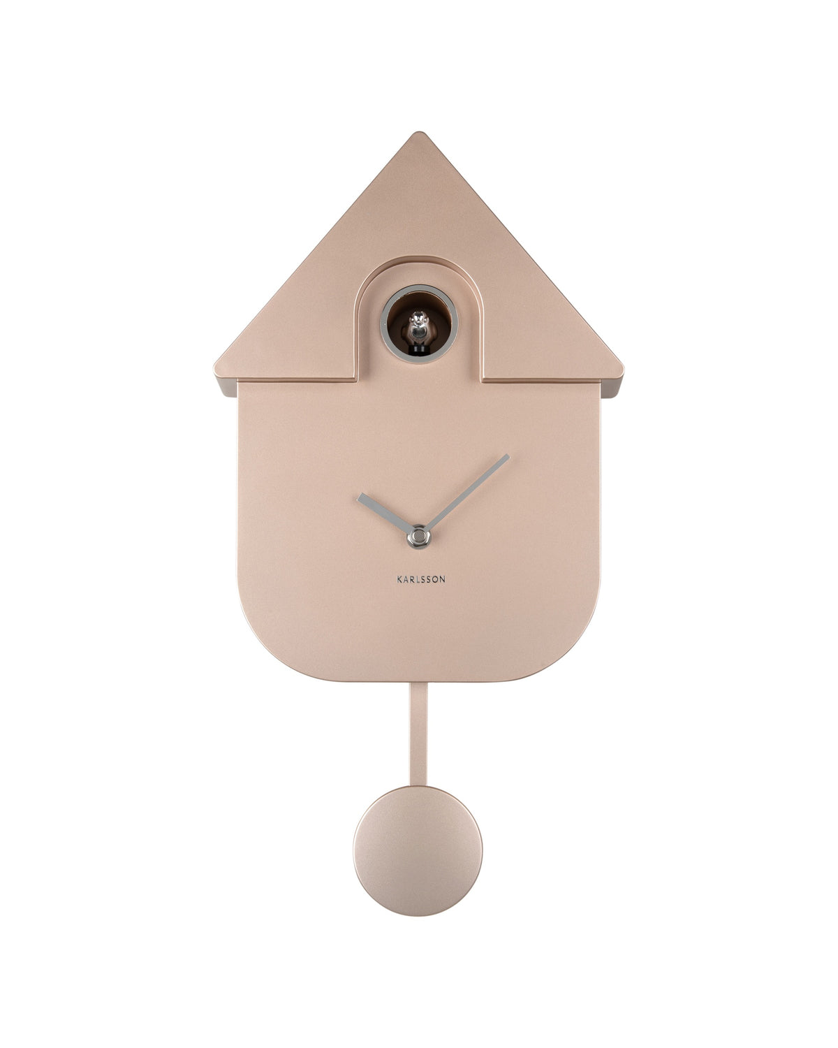 Karlsson koekoeksklok Modern Cuckoo, rosé goud abs metallic, vooraanzicht