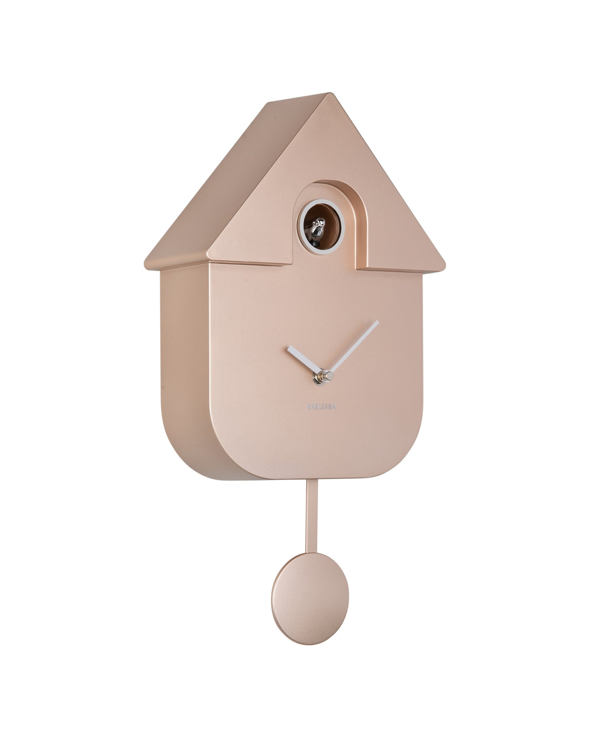 Karlsson koekoeksklok Modern Cuckoo, rosé goud abs metallic, vooraanzicht