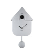 Karlsson koekoeksklok Modern Cuckoo, zilver abs metallic, vooraanzicht