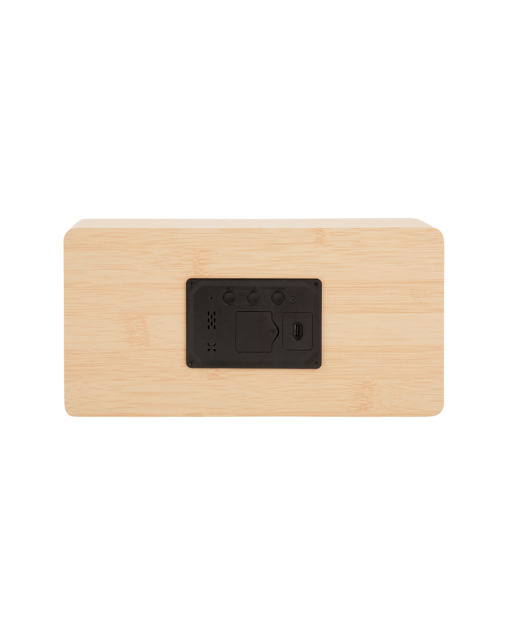 Karlsson tafelklok Boxed Led, licht hout fineer, achterkant