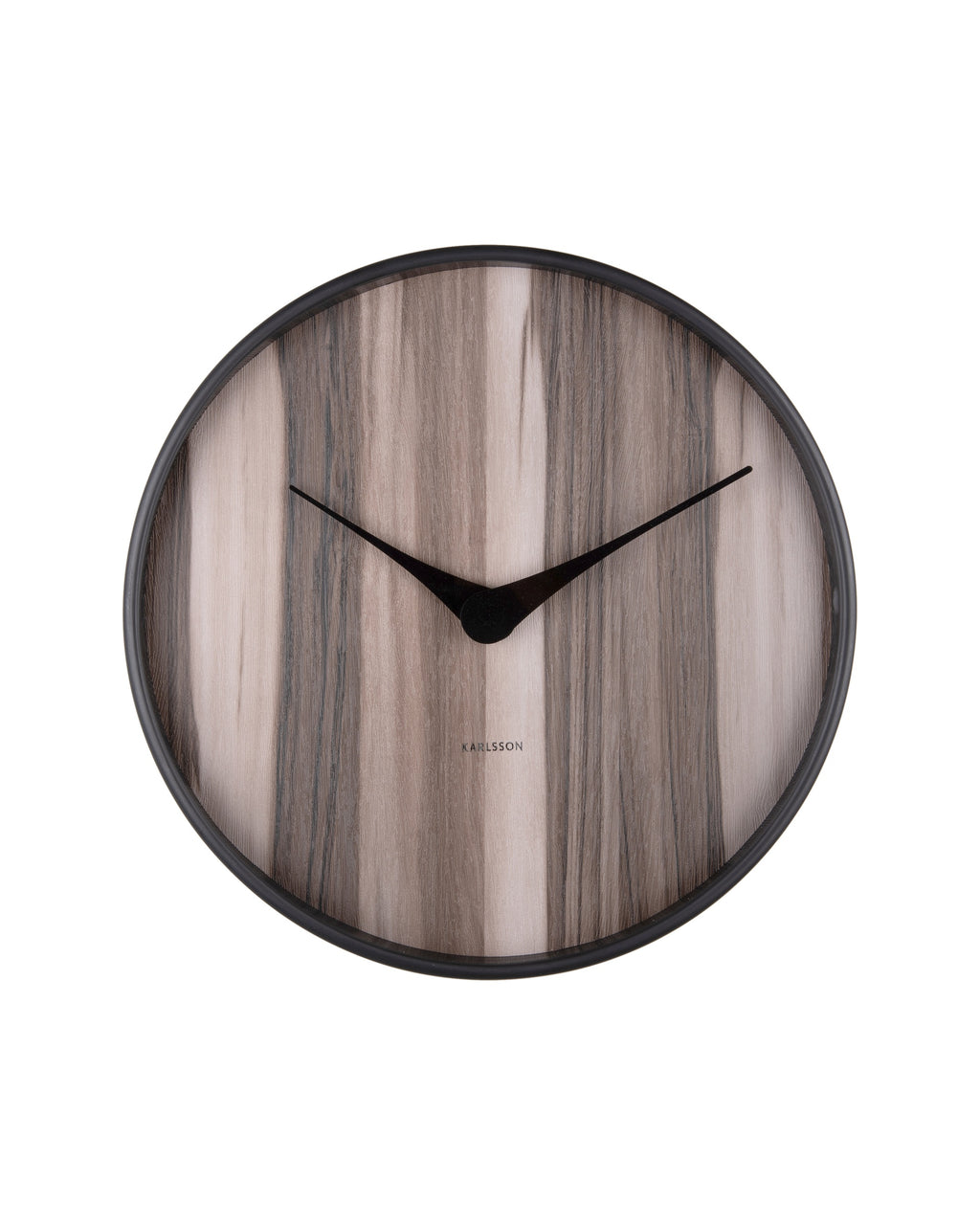 Karlsson wandklok Wood Melange, donker hout, vooraanzicht