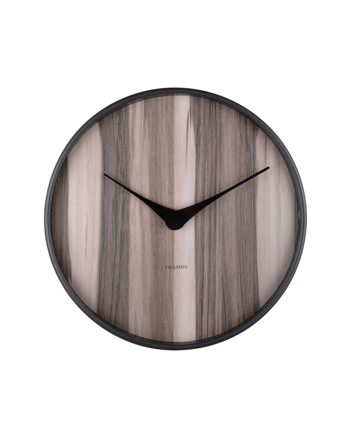 Karlsson wandklok Wood Melange, donker hout, vooraanzicht