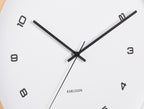 Karlsson wandklok Modesta, licht hout wit, detail