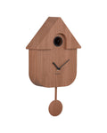 Karlsson koekoeksklok Modern Cuckoo, donker hout print, schuin aanzicht