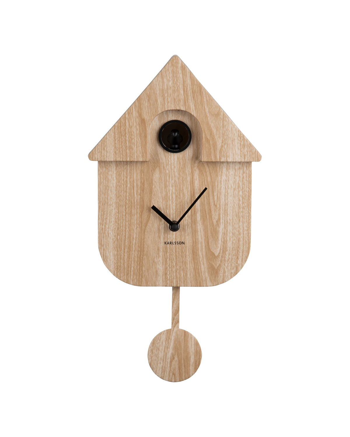 Karlsson koekoeksklok Modern Cuckoo, licht hout print, vooraanzicht
