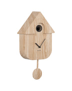 Karlsson koekoeksklok Modern Cuckoo, licht hout print, schuin aanzicht