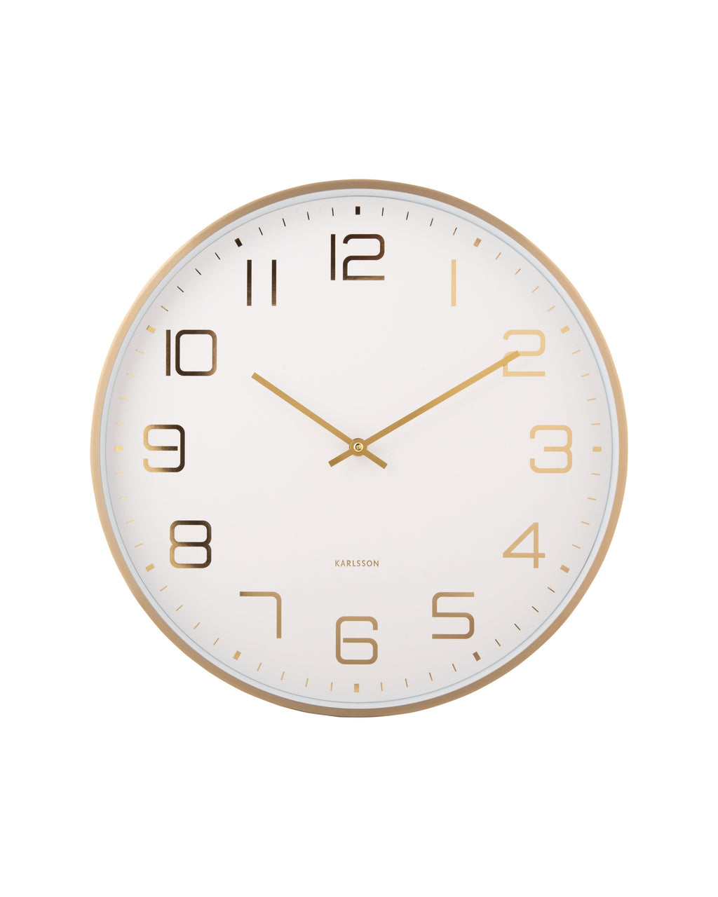 Karlsson wandklok Elegance Glow, wit, vooraanzicht