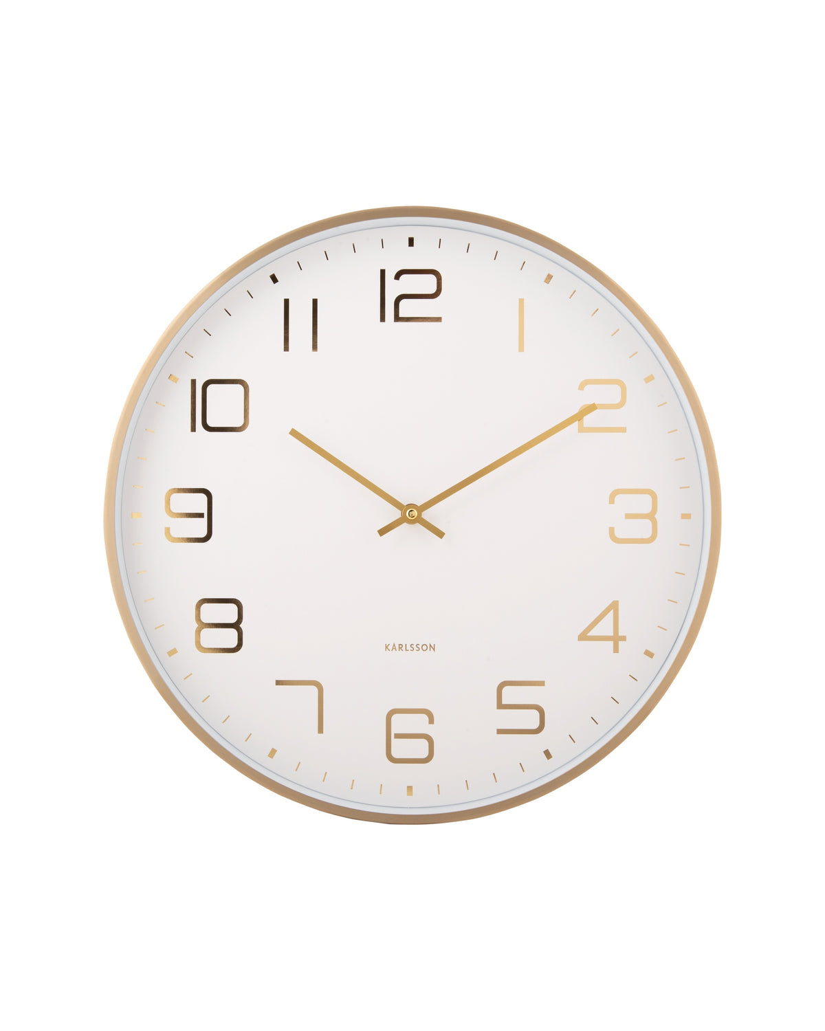 Karlsson wandklok Elegance Glow, wit, vooraanzicht