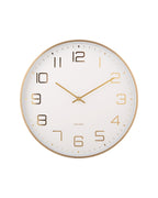 Karlsson wandklok Elegance Glow, wit, vooraanzicht