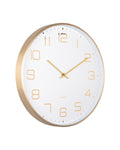 Karlsson wandklok Elegance Glow, wit, schuin aanzicht