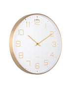 Karlsson wandklok Elegance Glow, wit, schuin aanzicht