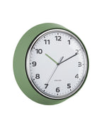 Karlsson wandklok Modern Retro, groen, schuin aanzicht