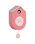 Karlsson koekoeksklok Grato Cuckoo, oudroze en zachtroze, schuin aanzicht