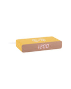 Karlsson wekker Retro Flat LED, geel, schuin aanzicht