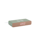 Karlsson wekker Retro Flat LED, groen, schuin aanzicht
