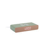 Karlsson wekker Retro Flat LED, groen, schuin aanzicht