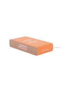 Karlsson wekker Retro Flat LED, oranje, schuin aanzicht