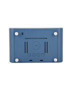 Karlsson wekker Chunky LED, blauw, draadloze oplader, achterkant met knoppen en batterijvak