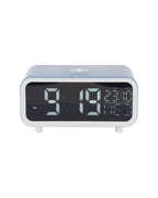 Karlsson wekker Chunky LED, blauw, draadloze oplader, vooraanzicht