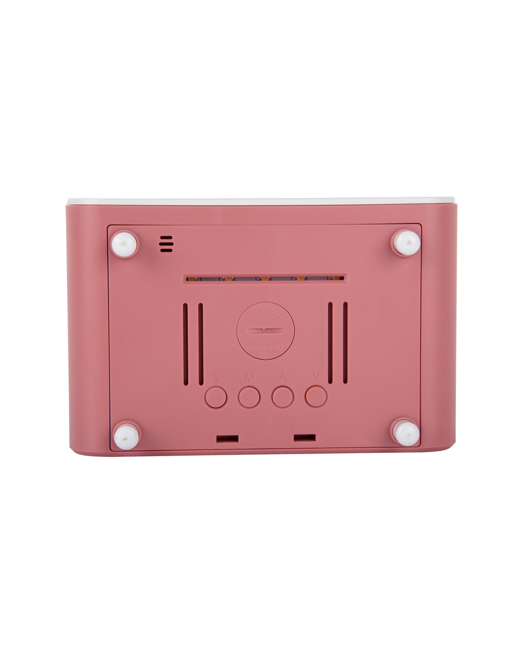 Karlsson wekker Chunky LED, roze, draadloze oplader, achterkant