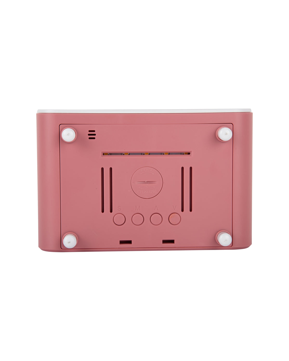 Karlsson wekker Chunky LED, roze, draadloze oplader, achterkant