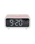 Karlsson wekker Chunky LED, roze, draadloze oplader, vooraanzicht