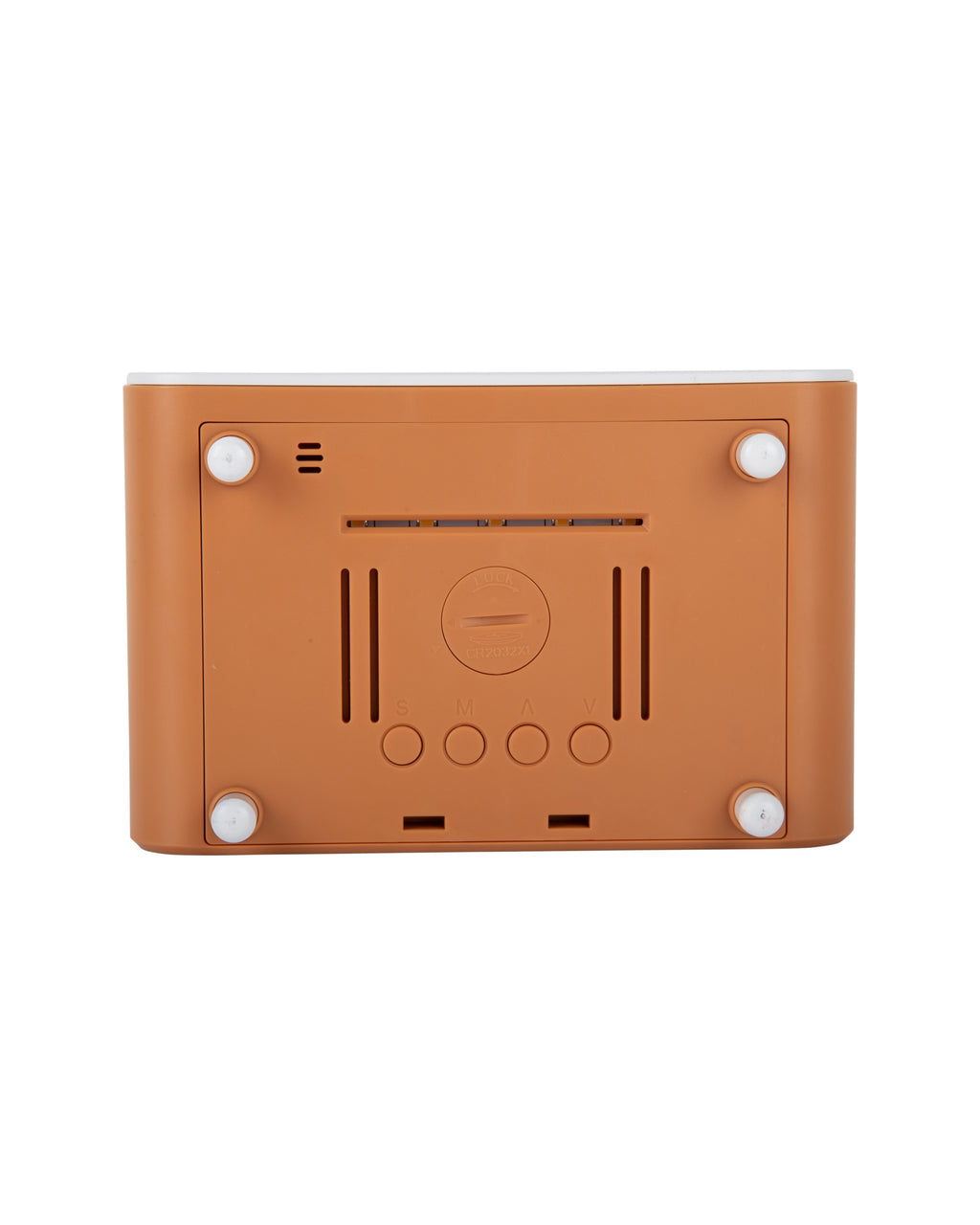 Karlsson wekker Chunky LED, geel, draadloze oplader, achterkant