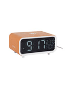 Karlsson wekker Chunky LED, geel, draadloze oplader, schuin aanzicht