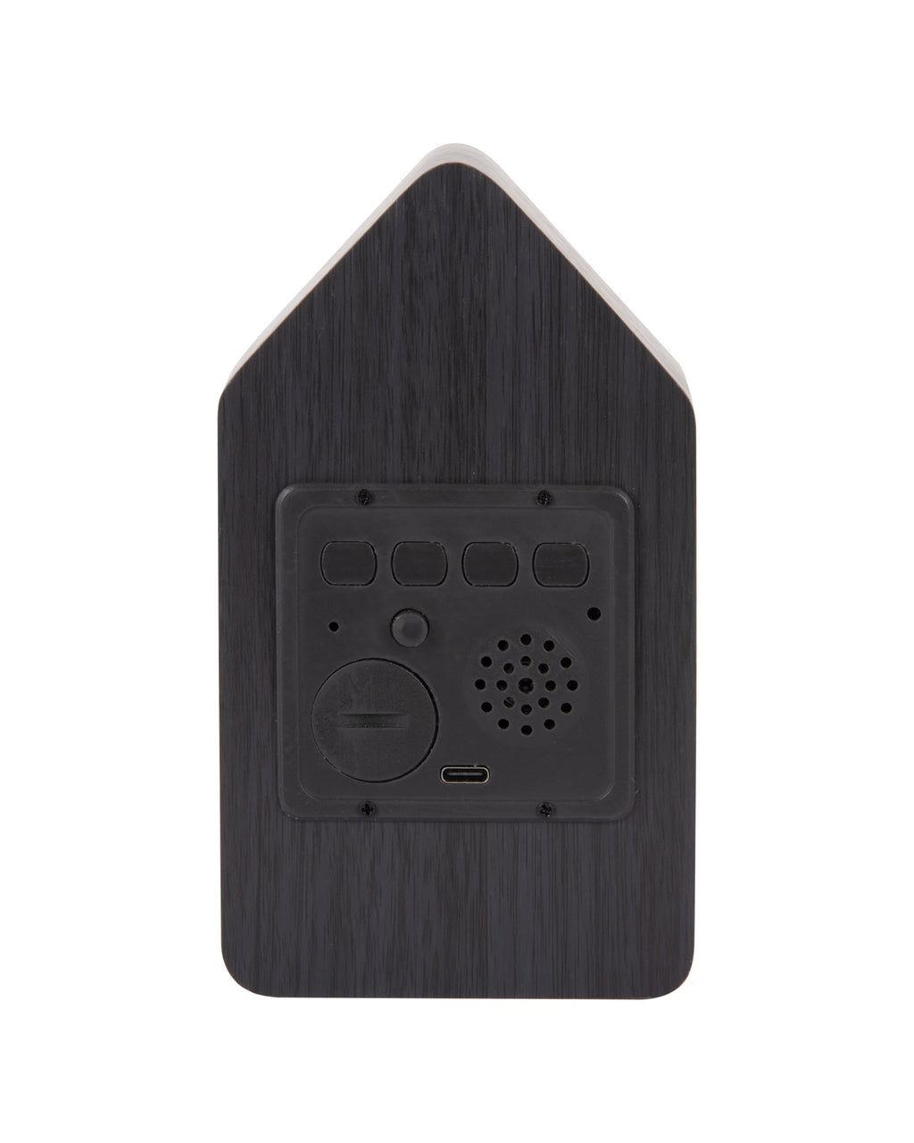 Karlsson wekker Cuckoo LED, zwart hout, achterkant