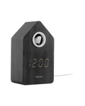 Karlsson wekker Cuckoo LED, zwart hout, schuin aanzicht