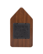 Karlsson wekker Cuckoo LED, donker hout fineer, achterkant