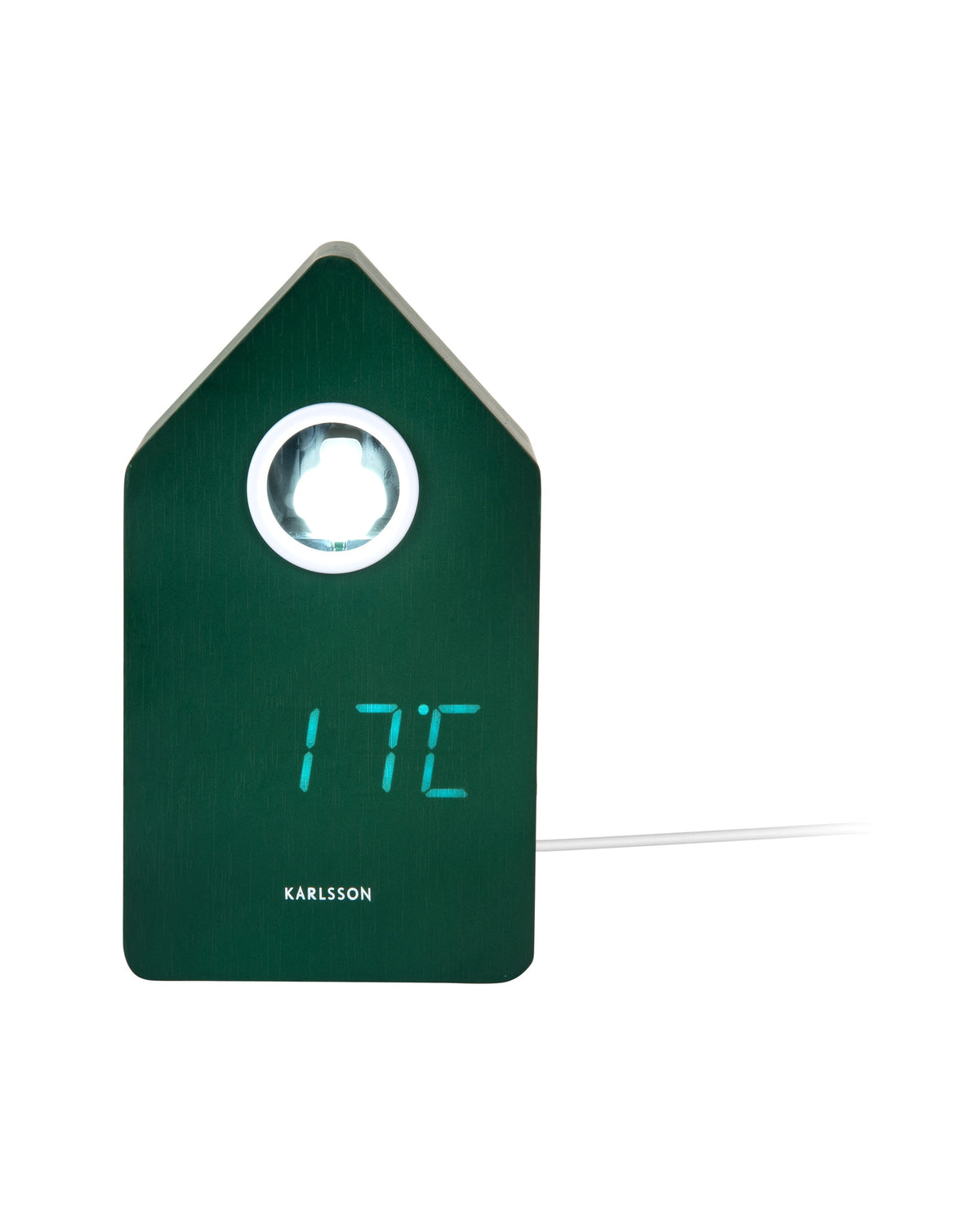 Karlsson wekker Cuckoo LED, groen, vooraanzicht
