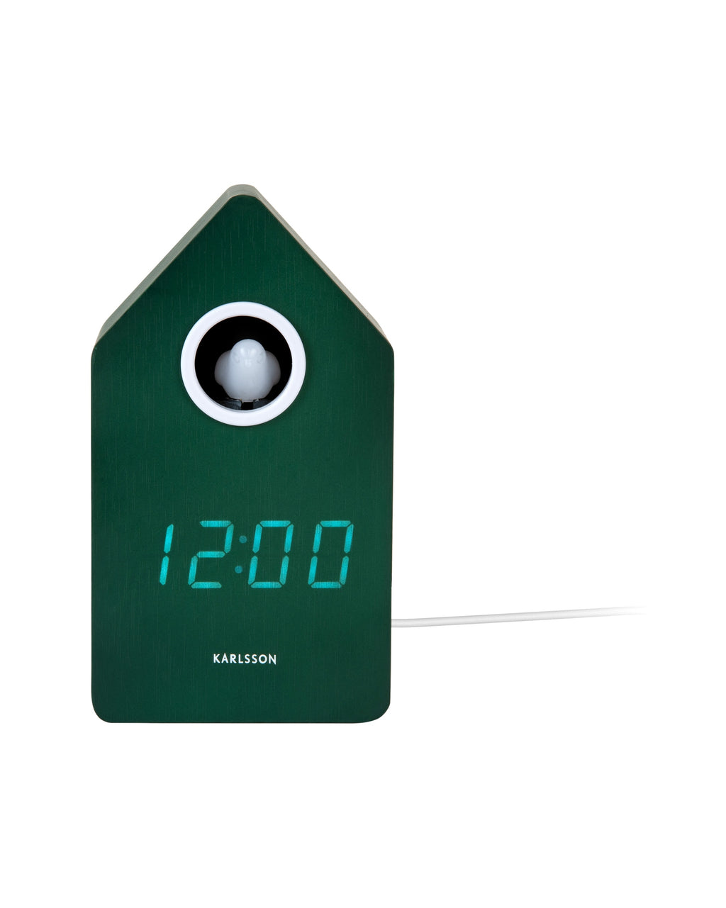 Karlsson wekker Cuckoo LED, groen, vooraanzicht
