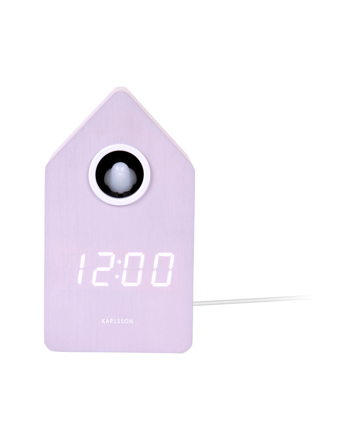 Karlsson wekker Cuckoo LED, paars, vooraanzicht
