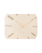 Karlsson wandklok Esmerado Large, wit, detail: koperkleurige cijfers en wijzers