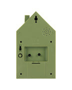 Karlsson wekker Modern Cuckoo Oro, groen, achterkant met knoppen en batterijvak