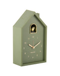 Karlsson wekker Modern Cuckoo Oro, groen, schuin aanzicht