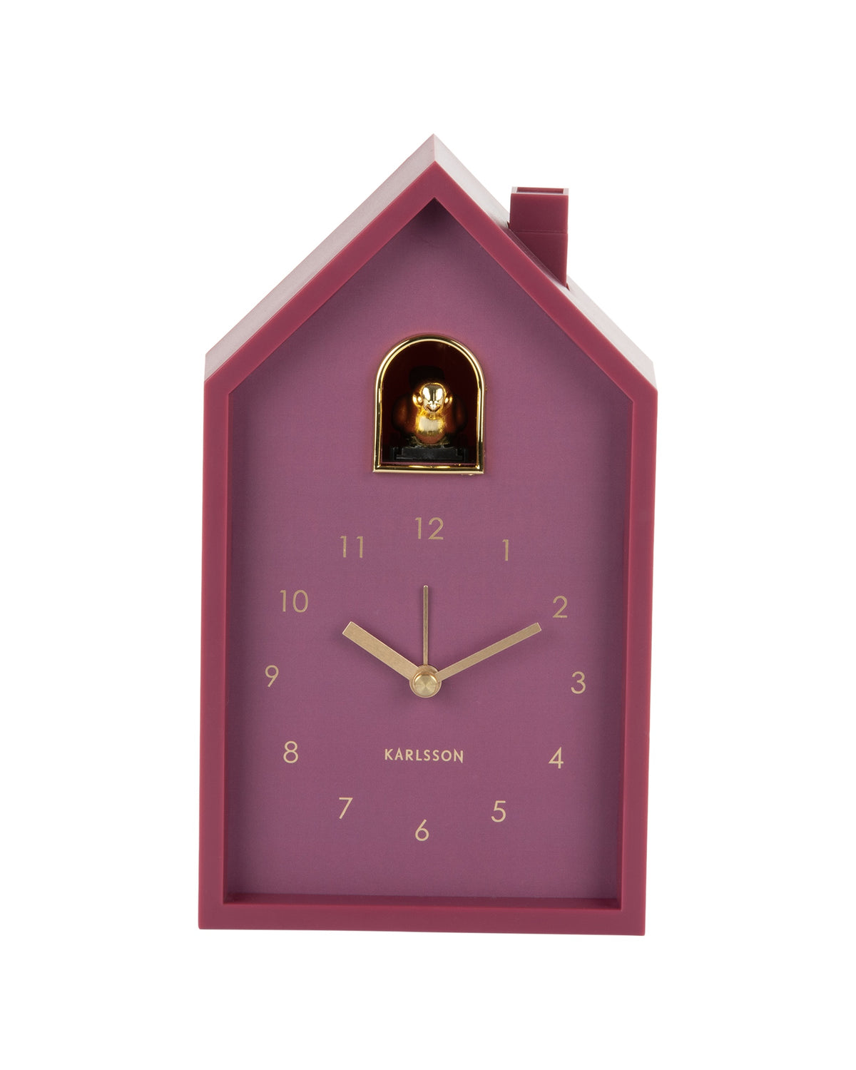 Karlsson wekker Modern Cuckoo Oro, paars, vooraanzicht