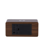 Karlsson wekker Retro LED, mokkabruin, achterkant met knoppen en batterijvak