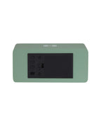 Karlsson wekker Retro LED, jungle groen, achterkant met knoppen en batterijvak