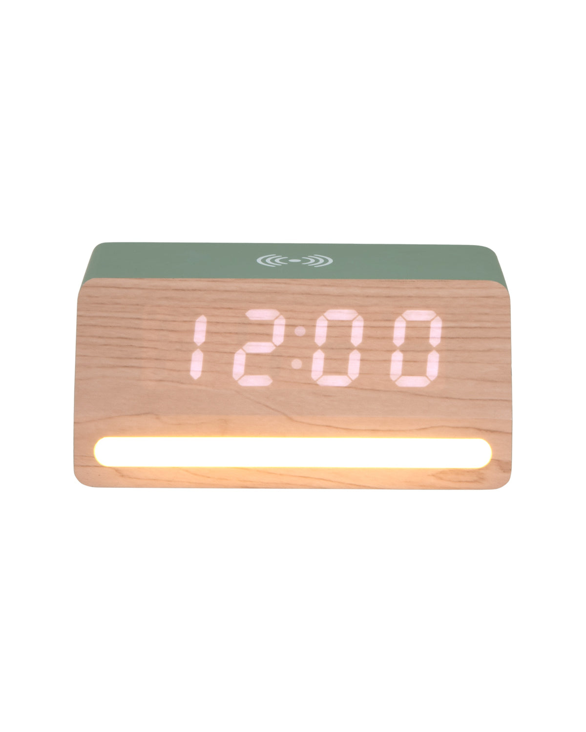 Karlsson wekker Retro LED, jungle groen, vooraanzicht