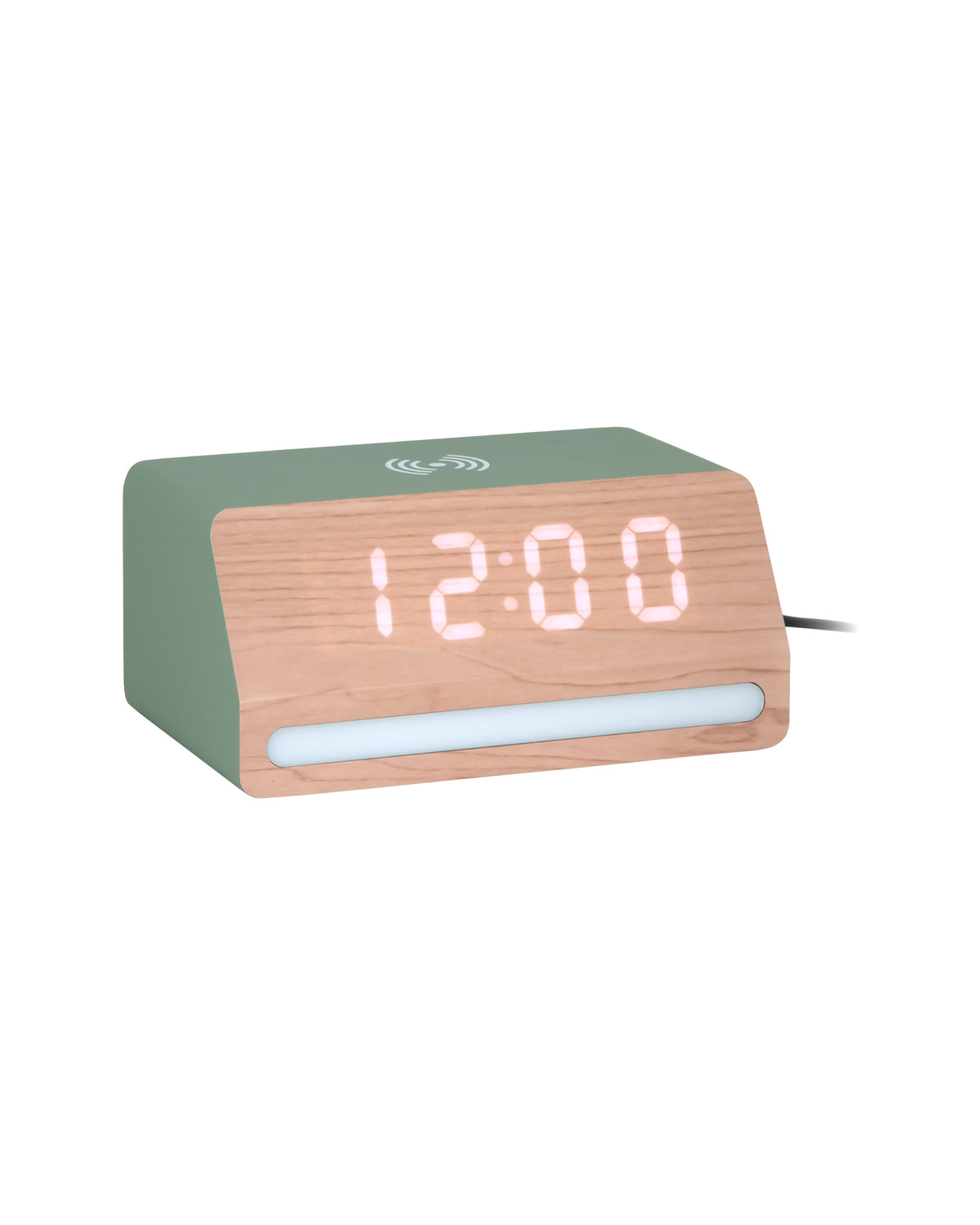 Karlsson wekker Retro LED, jungle groen, schuin aanzicht