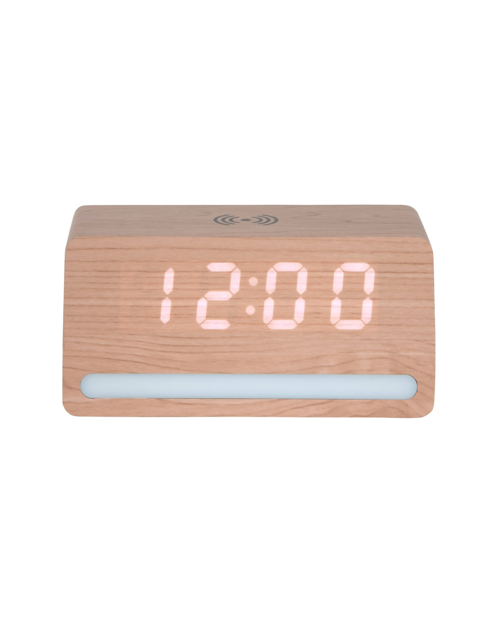 Karlsson wekker Retro LED, licht hout, vooraanzicht