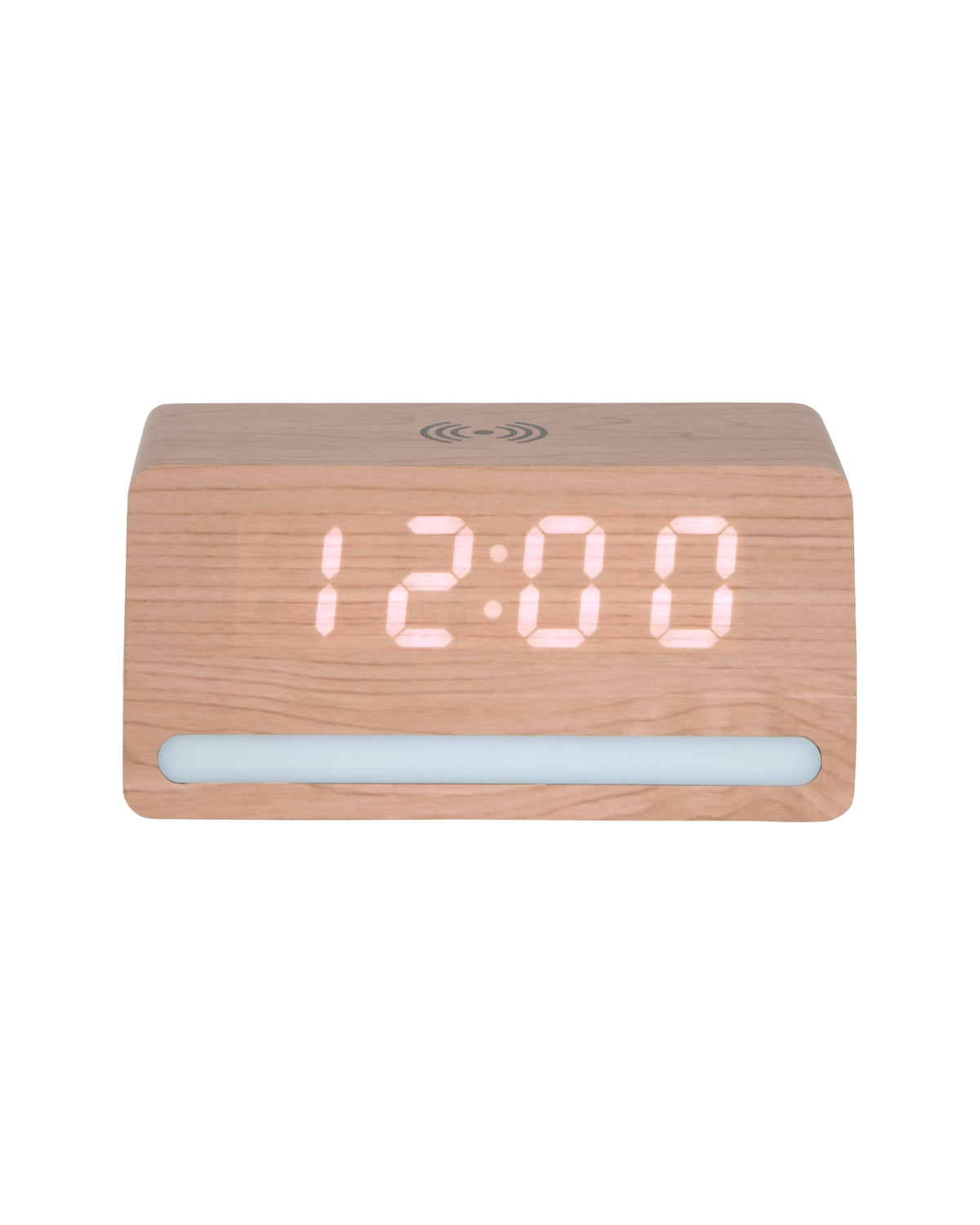 Karlsson wekker Retro LED, licht hout, vooraanzicht