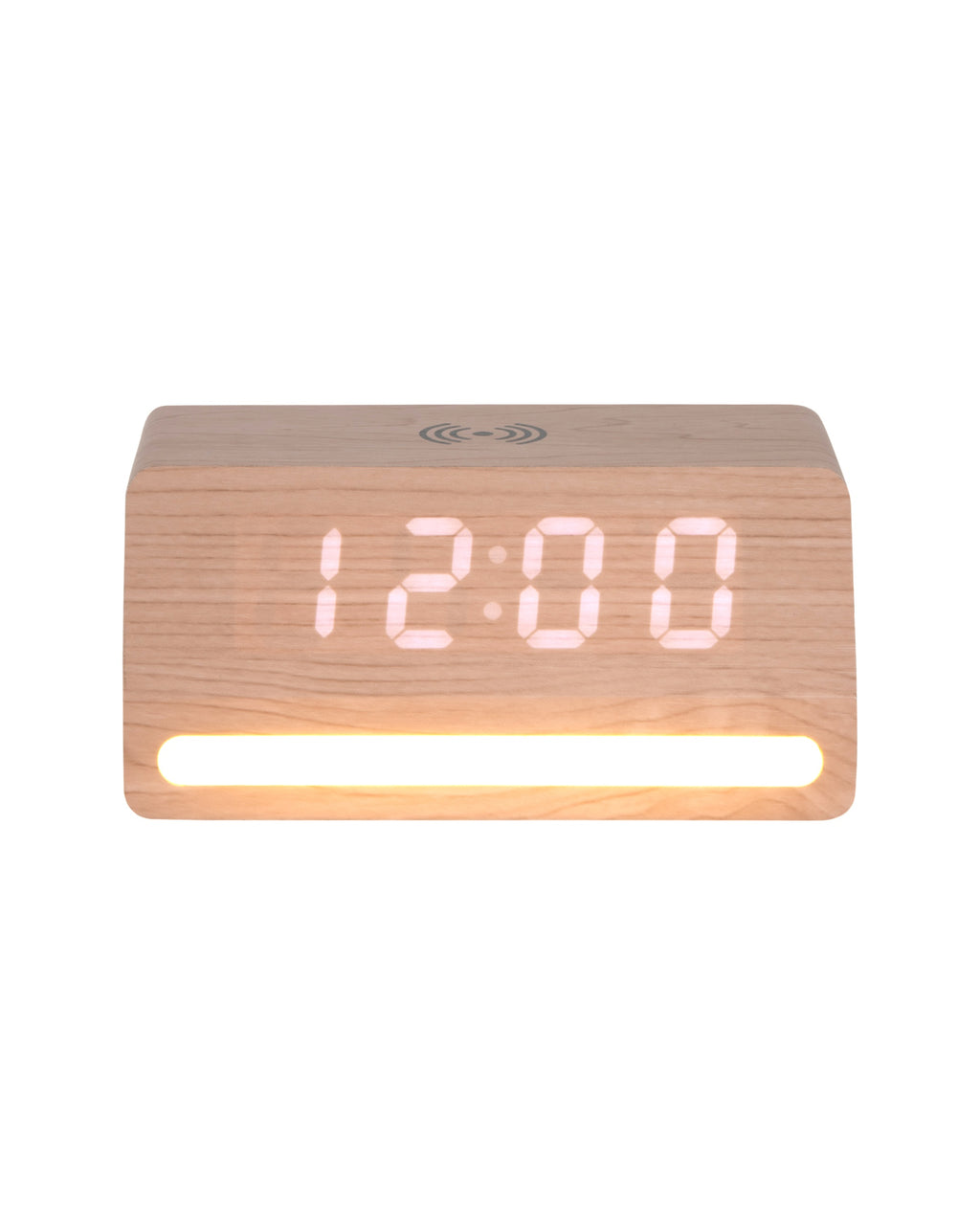Karlsson wekker Retro LED, licht hout, vooraanzicht
