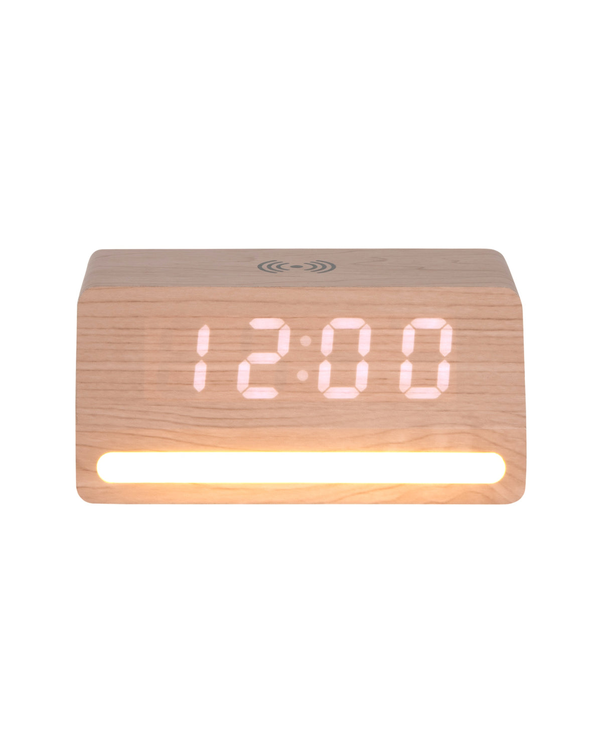 Karlsson wekker Retro LED, licht hout, vooraanzicht