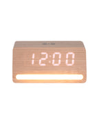 Karlsson wekker Retro LED, licht hout, vooraanzicht