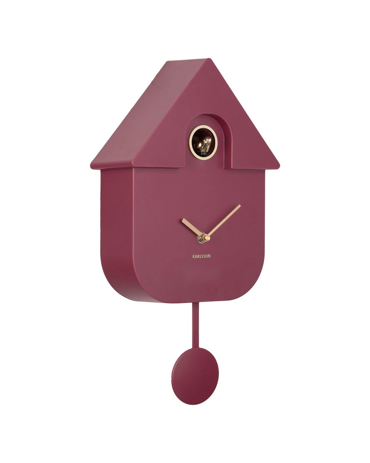 Karlsson koekoeksklok Modern Cuckoo Oro, paars, schuin aanzicht